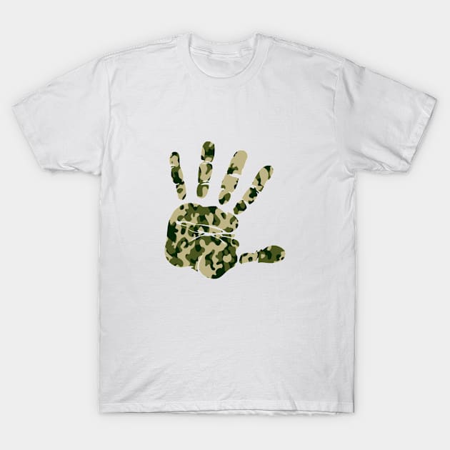 CAMOFLAUGE HAND GRAPHIC T-Shirt by houseofnilash1